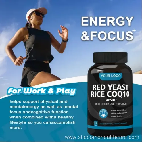 Coenzyme Q10 500mg with Red Yeast Rice Extract Capsules